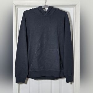 Flint And Tinder Midweight Terry Pullover Hoodie Sweatshirt Large Washed Black